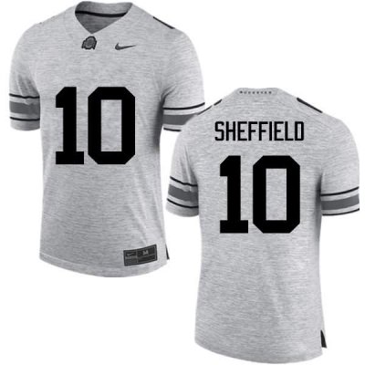 NCAA Ohio State Buckeyes Men's #10 Kendall Sheffield Gray Nike Football College Jersey OGI0245FF